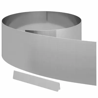 vidaXL Robovi trave 4 pcs srebrna 450 x 0.05 x 15 cm Cinkana jeklena