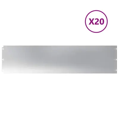 vidaXL Travnate obrobe 20 kosov 25x103 cm Pocinkano jeklo