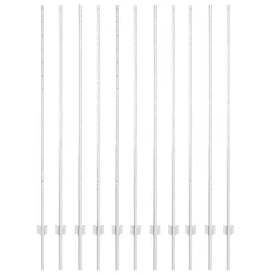 vidaXL Steber ograje. 11 pcs srebrna 160 cm Jeklo