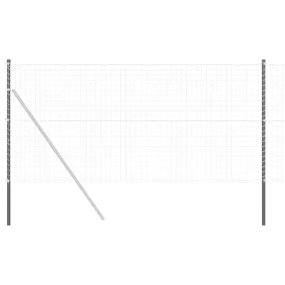 vidaXL Steber ograje. 12 pcs Siva Jeklo s prašnim premazom