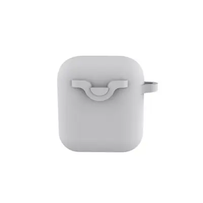 Bluetooth etui za slušalke, kompatibilno z AirPods 1/2 — silikonski protiudaren sponka siva prevleka