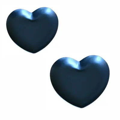 Nordijska lahka luksuzna kovinska srčasta posoda za nakit - set 2 Black