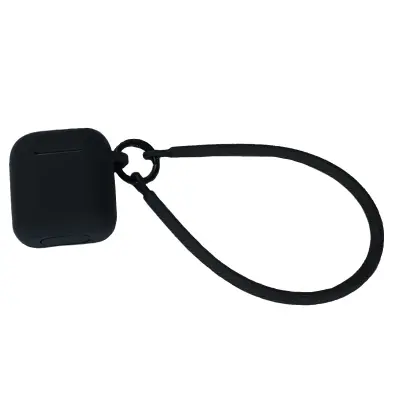 Silicone Protective Case with Hand Strap Compatible with AirPods 3rd Gen - Black