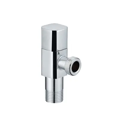 Srebrni nerjaveči jekleni kotni ventil - Visok pretok, En vhod En izhod