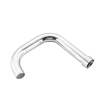 Nerjaveče jeklo pipa izliv - majhna L-oblika cev z medeninastim pokrovčkom