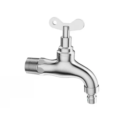 Zunanja pipa z zaklepanjem - Standardna 10 cm pipa za pralni stroj, nerjaveče jeklo