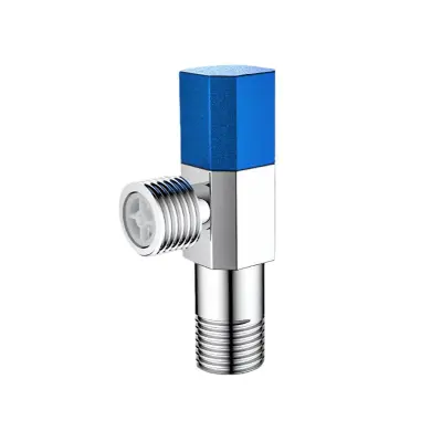 Universal G1/2 kotni ventil za toplo in hladno vodo, medenina in inox, keramični disk Blue