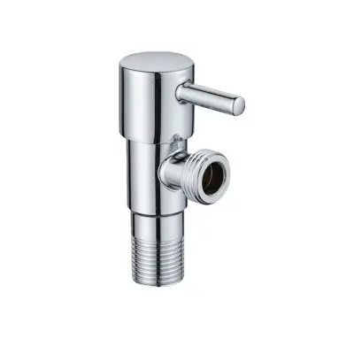 Srebrni Kotni Ventil iz Nerjavečega Jekla - Visok Pretok Vode