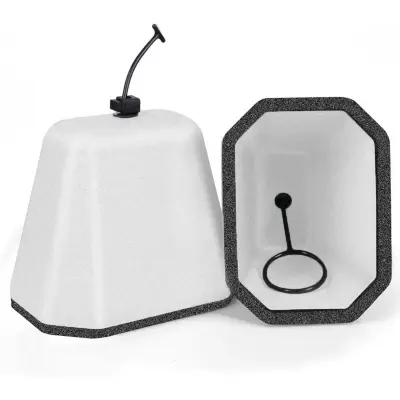 White PVC Zunanji pokrov za pipo za zaščito pred zmrzaljo pozimi (2 kosa)