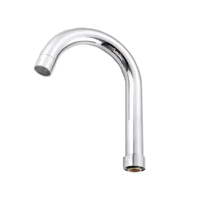 Izhodna cev iz nerjavečega jekla za pipo - majhen upogib z medeninastim pokrovčkom