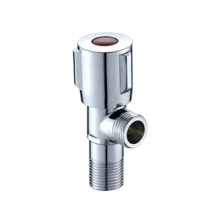 Universal Brass Stainless Steel Angle Valve with Ceramic Cartridge Red
