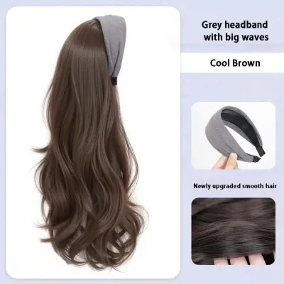 High Crown Simulation Hair - Naglavni Trak Big Wave Cold Brown Lasulja