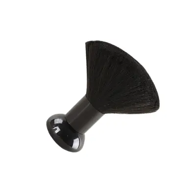 Base Neck Duster Brush - 2-Pack Haircut Cleaning Brushes with Synthetic Fibers and PC Handle Black