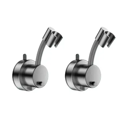 Drzalo za tus z kljuko (2 kosa) - 720 stopinj nastavljivo srebrno Gray