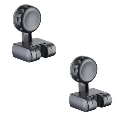 2-delni ABS nosilec za tuš z dvojno sesalno oblogo, nastavljiv Gray