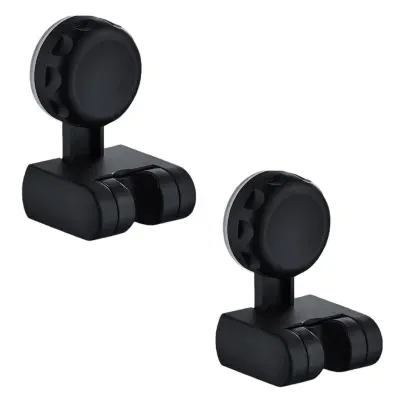 2-delni ABS nosilec za tuš z dvojno sesalno oblogo, nastavljiv Black