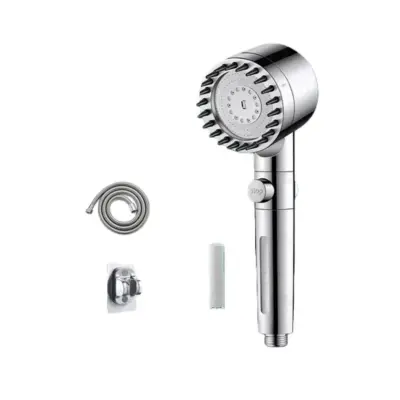 High Pressure 3-Mode Handheld Shower Head Set with 1.5m Anti-Burst Hose