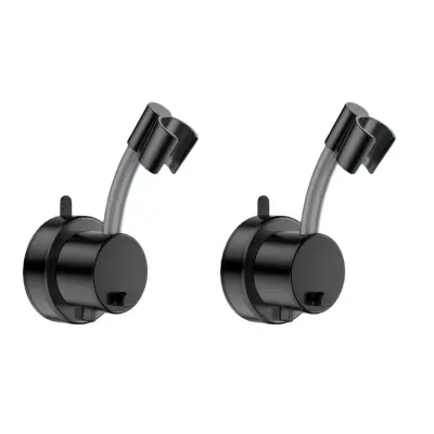 Drzalo za tus z kljuko (2 kosa) - 720 stopinj nastavljivo srebrno Black