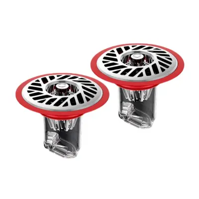 Large Mesh Odor-Proof Floor Drain Seal (2-Pack) - Fast Drainage, Plug-and-Play, Universal Fit Silver