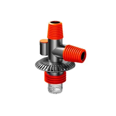 Kratek T-kos za talni odtok pralnega stroja - ABS priključek proti vonjavam Orange