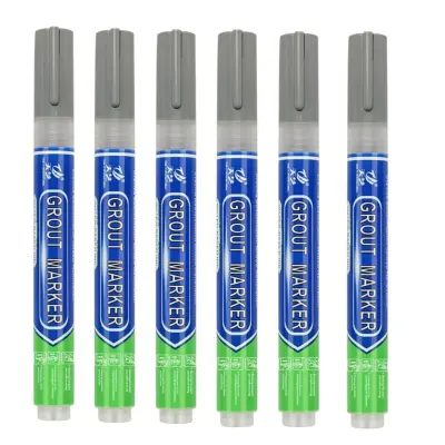 Komplet 6 pisal za fugiranje ploščic: Vodoodporni marker za obnovo fug Grey