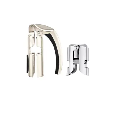 Zapiralec in odpirač šampanjca - zlati cinkov zlitinski dvojni zaklep