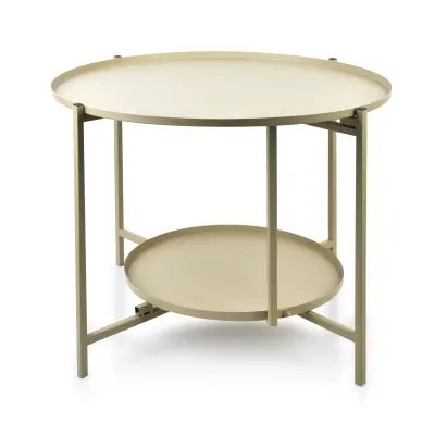 Lucas Beige Dvonadstropna Mizica Za Kavo 60,5 Cmxh45 Cm