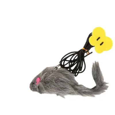 Door-Hanging Plush Mouse Cat Toy — Pack of 5, Triangular Clip