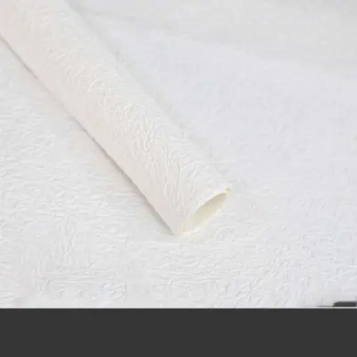 Ročno izdelan papir s kamnito teksturo - 2 kosa - Umetniška obrt in zavijanje daril White