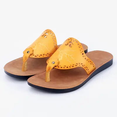 Ženske modne PU japonke - zračne, udobne, nedrseče poletne sandale Yellow 39