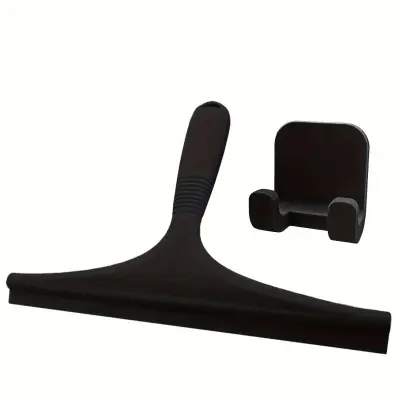 Silikonski brisalec za prho z obešalnikom, 145° rezilo Black