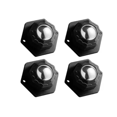 4 kosi kolesc za pohištvo, samoadhesivevnih vrtljivih kolesc Black