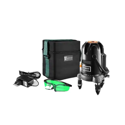 5-črtn nivo z zelenim žarkom, 360° prilagoditev, samoniveliranje, notranja/zunanja, SET1