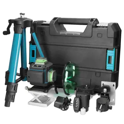 Laser nivo, samonivelirni, polnilna baterija, črna