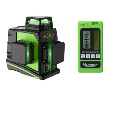 Laser Level Kit, 12 Lines, Samonivelirni Zeleni Žarek, SET 4