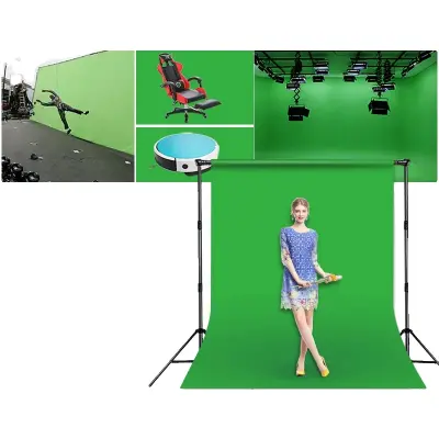 Fotografska ozadna tkanina, zelena ozadje, poliester, samo ozadna tkanina, 3000x3000