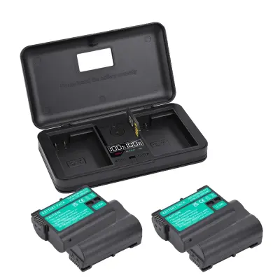 EN-EL15 baterijski paket, 4 visoko kapacitete baterije, večfunkcijski polnilec za Nikon fotoaparate, 4battery in polnilec
