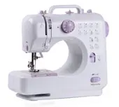 PRIXTON Mini Prenosna Šivalna Stroja P110, 12 Različnih vrst Šivov, Predal za Dodatke, Lučka in Pedal, Roza barva