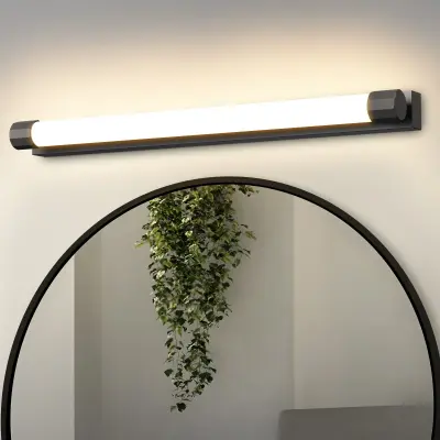 NETTLIFE stenska LED stropna svetilka 50 cm, 10 W, črna, topla bela 3000 K, vodoodporna IP44, moderna, za kopalnico, hodnik ali dnevno sobo