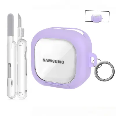 Zaščitno ohišje, združljivo s Samsung Buds4/4 Pro, s čistilnim peresom Purple