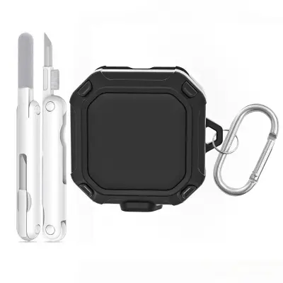 Zaščitno ohišje, združljivo s Samsung Galaxy Buds 4/4 Pro, z varnim zaklepanjem in čistilnim peresom Black