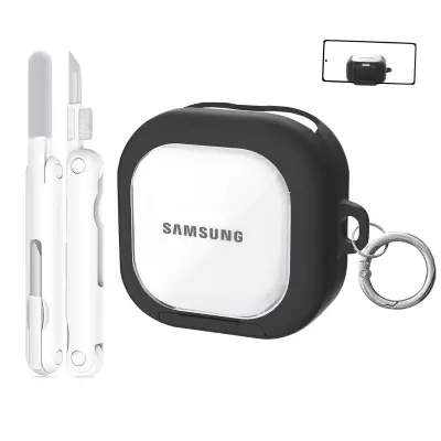 Zaščitno ohišje, združljivo s Samsung Buds4/4 Pro, s čistilnim peresom Black