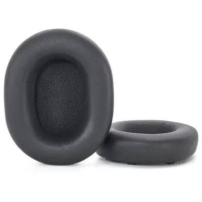 Nadomestni/Združljivi Deli - Sony WH-1000XM5 - 2x Ovčje Usnje Blazinice za Ušesa Black