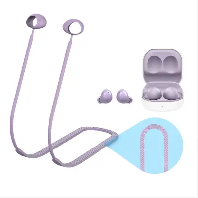Kompatibilno z Samsung Galaxy Buds 2 Silikonska Vrvica za Ušesne Slušalke Purple