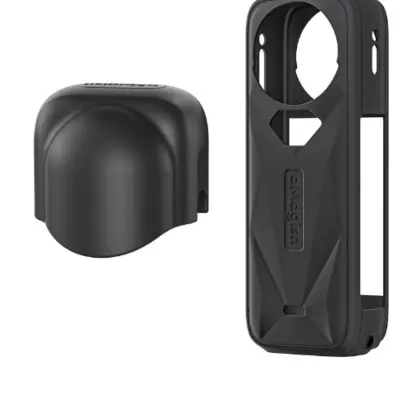 Silikonski ovitek za Insta360 X5: Zaščita ohišja in objektiva Black