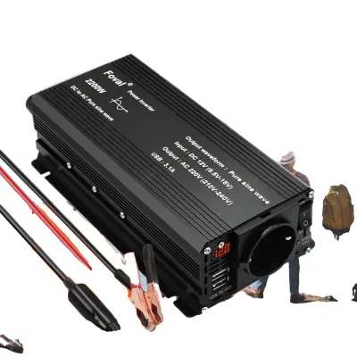 2200W čisti sinusni inverter, 1100W neprekinjena moč, USB izhod, 2200W-12V-220V