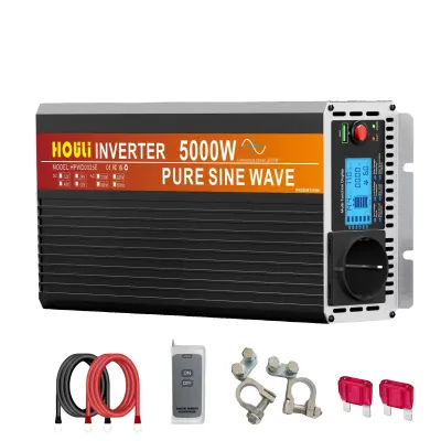 5000W Čisti sinusni inverter, daljinsko upravljanje, več zaščitnih funkcij, 5000W, 12V, 220-230V