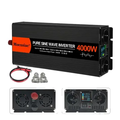Inverter čiste sinusne valovne oblike, modeli 4000W in 5000W, visoka učinkovitost 90%, 4000W (ocenjeno 2000W), 24V, 220V 50Hz