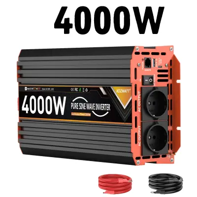 Pretvornik napetosti, izhod čiste sinusne valovne oblike, več zaščitnih funkcij, 24V 4000W