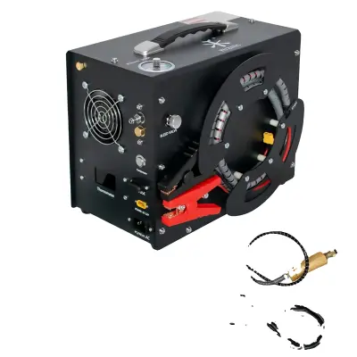 TUXING PCP zračni kompresor, visok tlak 4500 PSI, prenosni 12V/110V/220V, nastavitev tlaka, 110V